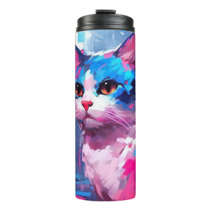 Bouteilles Isothermes Cadeau d'art de chat coloré pour maman de chat