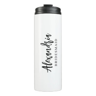 Bouteilles Isothermes Cadeau de Demoiselle d'Honneur Typographie Moderne