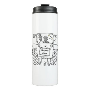 Bouteilles Isothermes Cadeau de Mariage campagnard de tracteur personnal
