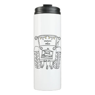 Bouteilles Isothermes Cadeau de Mariage campagnard de tracteur personnal