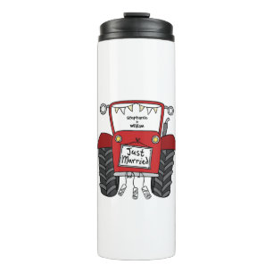 Bouteilles Isothermes Cadeau personnalisé Mariage campagnard tracteur ro
