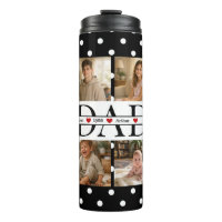 Cadeau personnalisé pour papa élégant à pois noirs