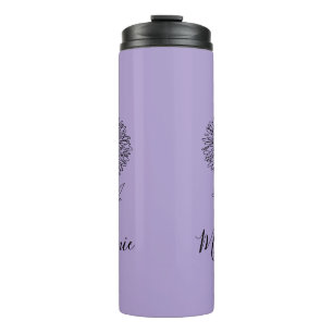 Bouteilles Isothermes Cadeau personnalisé septembre Aster Flower pour la