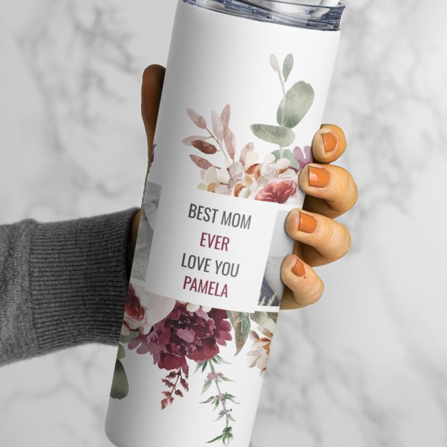 Bouteilles Isothermes Cadeau photo de collage moderne Fleurs de photos B (Créateur téléchargé)