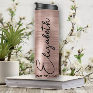 Bouteilles Isothermes Cadeaux de domestiques customisées Rose Gold Bride