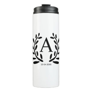 BOUTEILLES ISOTHERMES CADEAUX DE GARÇON D'HONNEUR MONOGRAMMÉ AVEC ANNÉE 