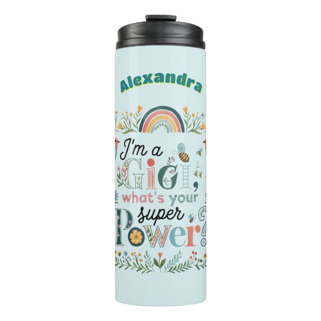 Bouteilles Isothermes ❤️ Cadeaux GIGI personnalisés Fête des mères Anniv (Devant)