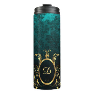 Bouteilles Isothermes Cadre en or Damas personnalisé de luxe