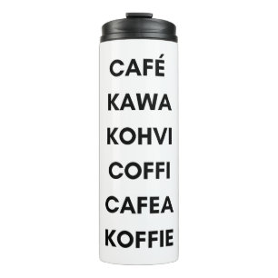 Bouteilles Isothermes Café autour du monde Tumbler