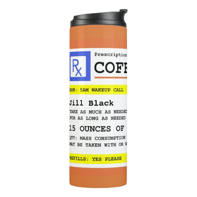 Bouteilles Isothermes Café d'ordonnance personnalisé (Tourné sur la gauche)