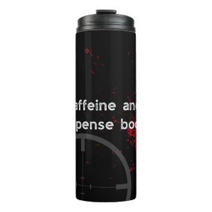 Bouteilles Isothermes Caféine et livres de suspense noirs