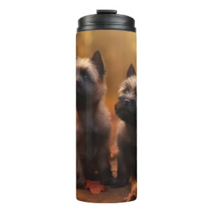 Bouteilles Isothermes Cairn Terrier Chiot Automne Citrouille de plaisir