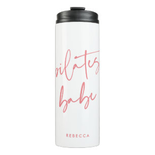 Bouteilles Isothermes Calligraphie rose moderne entraînement Gym Pilates