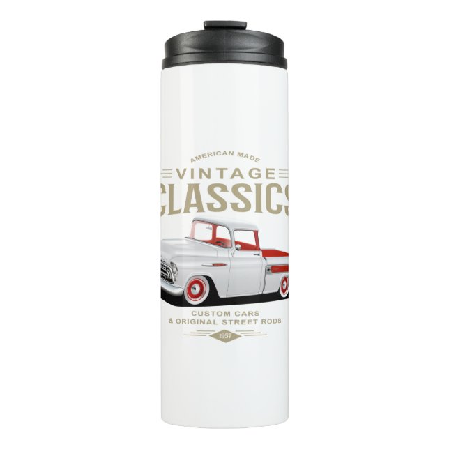 Bouteilles Isothermes Camion blanc vintage classique (Devant)