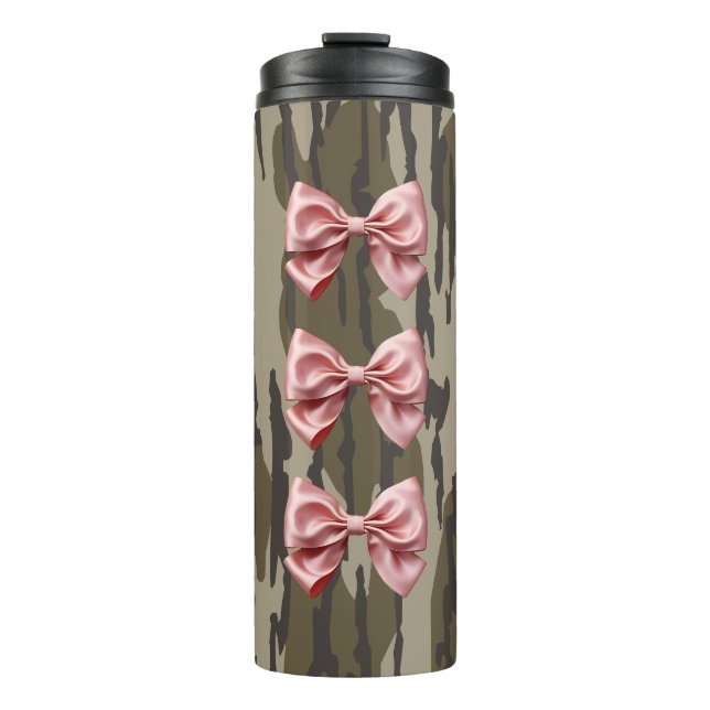Bouteilles Isothermes Camo Bébé Bonnet Rose Rubans & Bows en Bottomland  (Devant)