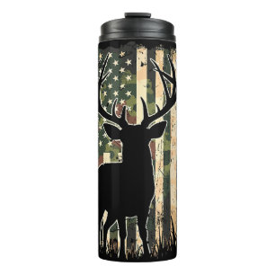 Bouteilles Isothermes Camo US Drapeau Chasse aux Cerfs Chasse au Camofla