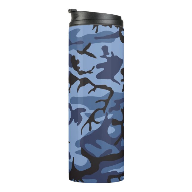 Bouteilles Isothermes Camouflage bleu marine, Militaire, Armée (Tourné sur la droite)
