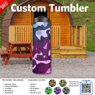 Bouteilles Isothermes Camouflage Camping PINK Voyage personnalisé