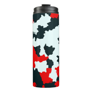 Bouteilles Isothermes Camouflage en mosaïque Abstraite géométrique irrég