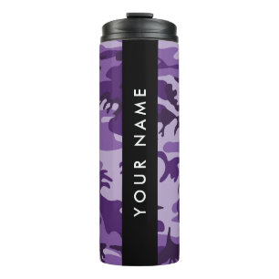 Bouteilles Isothermes Camouflage violet Votre nom Personnalisez