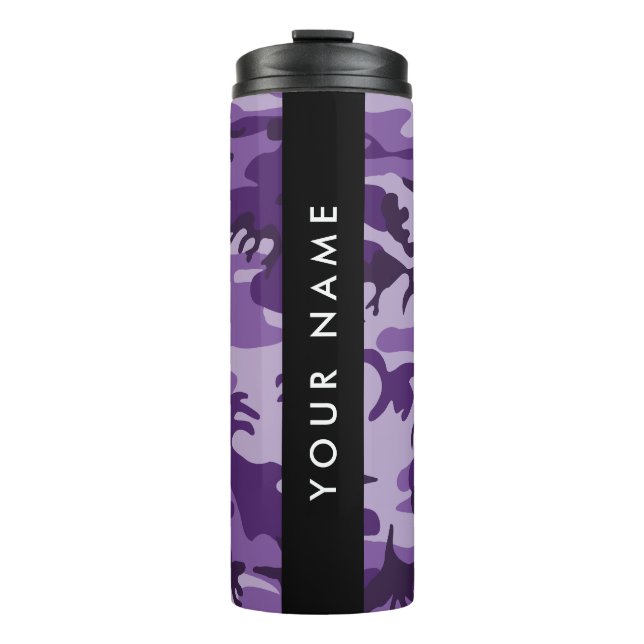 Bouteilles Isothermes Camouflage violet Votre nom Personnalisez (Devant)
