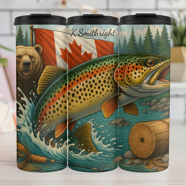 Bouteilles Isothermes Canadian Fishing Wildlife Outdoor Adventure (Créateur téléchargé)
