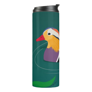 Bouteilles Isothermes Canard mandarin coloré Art numérique moderne
