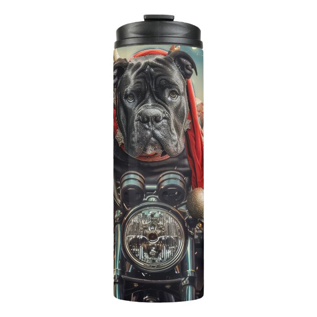Bouteilles Isothermes Cane Corso Chien équitation Moto Noël (Devant)
