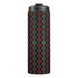 Bouteilles Isothermes Capri carreau moderne rouge et bleu tartan