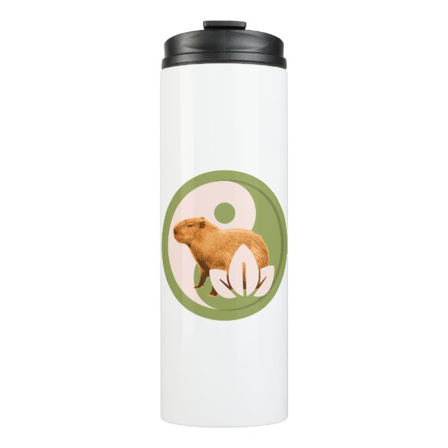 Bouteilles Isothermes Capybara Zen Yin Yang Nature Paisible (Devant)
