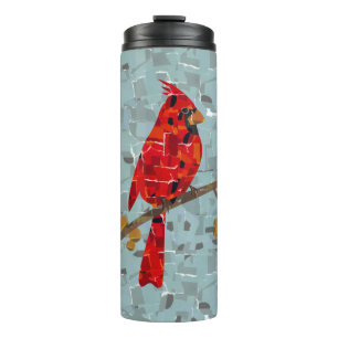 Bouteilles Isothermes Cardinal rouge, l'oiseau de Noël