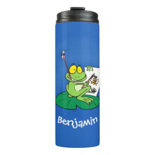 Bouteilles Isothermes Caricature amusante de grenouille verte