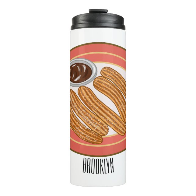 Bouteilles Isothermes Caricature de Churro (Devant)