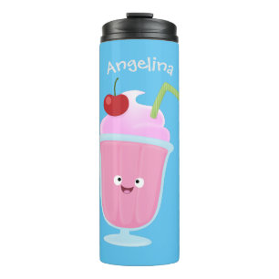 Bouteilles Isothermes Caricature de crème glacée de fraise mignonne