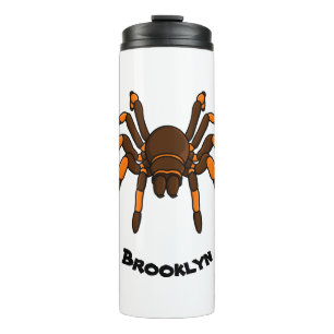 Bouteilles Isothermes Caricature déplaisante de tarantule brun et orange
