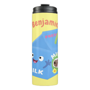 Bouteilles Isothermes Caricature en carton de lait joyeux