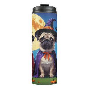 Bouteilles Isothermes Carlin chien Citrouille Halloween drôle