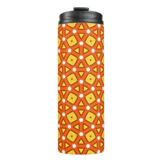 Bouteilles Isothermes Carré orange et triangle motif rétro naïf