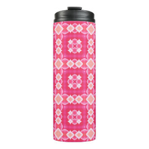 Bouteilles Isothermes Carré rose abstraite florale bébé motif