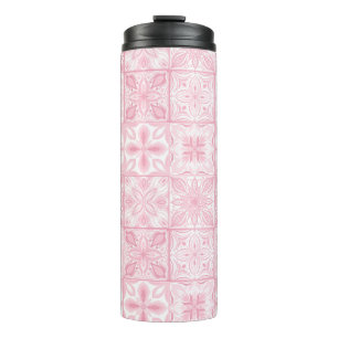 Bouteilles Isothermes Carreaux ornés en rose