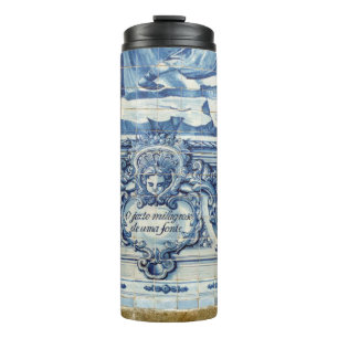 Bouteilles Isothermes Carreaux portugais bleus avec deux anges