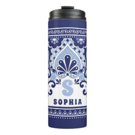 Bouteilles Isothermes Carrelage Monogram Blue and White Mexican Talavera