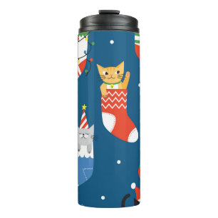Bouteilles Isothermes Cartographie de Noël Chats Motif mignon