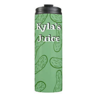 Bouteilles Isothermes Cartoon vert texte personnalisé - Motif simple