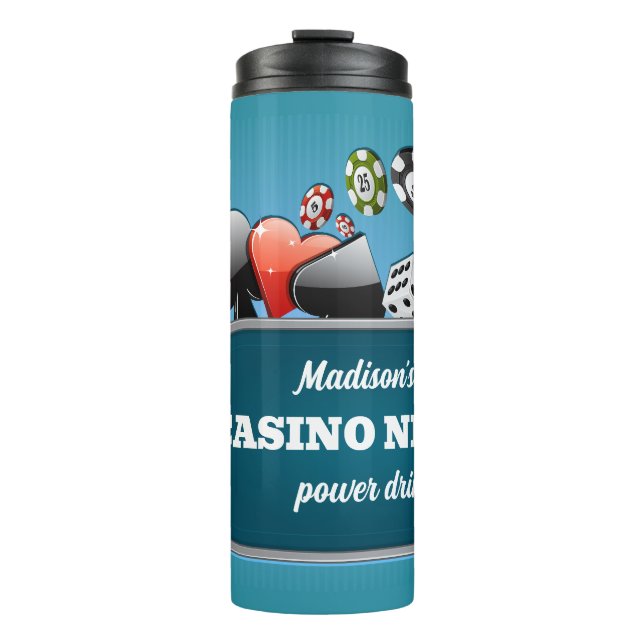 Bouteilles Isothermes Casino / Poker texte personnalisé (Devant)
