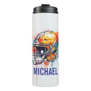 Bouteilles Isothermes Casque de football motivationnel inspirant Nom