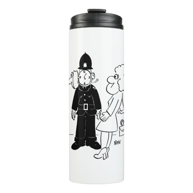 Bouteilles Isothermes Casque de l'horloge du policier (Devant)