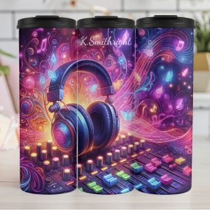 Bouteilles Isothermes Casques Neon Music Mixer Abstraits