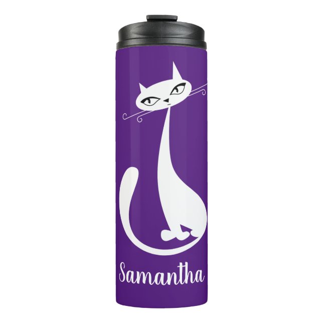 Bouteilles Isothermes Cat blanc Conception Tumbler thermique (Devant)