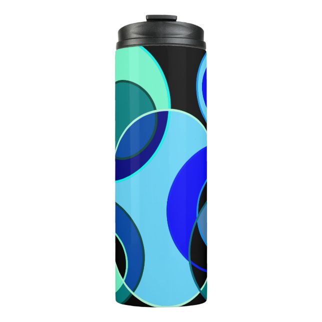 Bouteilles Isothermes Cercles croisés bleus et verts (Devant)